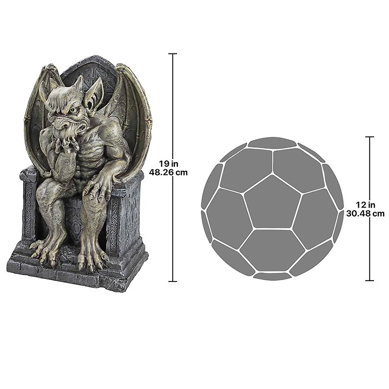 Design Toscano Large Hemlock's Gargoyle Throne Statue