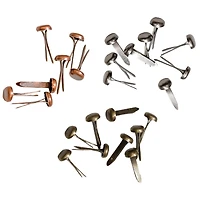 Idea-Ology Metal Long Paper Fasteners .4375" 99/Pkg-Antique Nickel, Brass & Copper