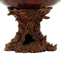 19" Gold Resin Traditional Décor Bowl