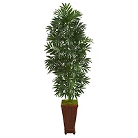 5.5ft. Bamboo Palm Plant in Decorative Planter