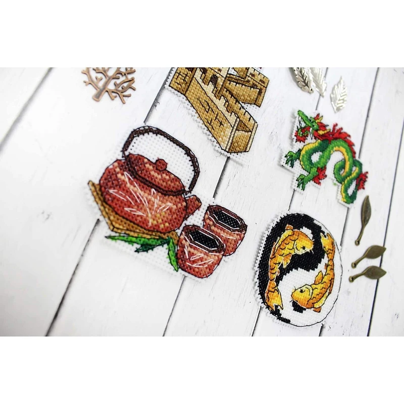 MP Studia China Magnets Plastic Canvas Counted Cross Stitch Kit