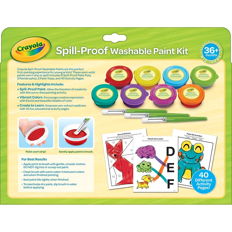Crayola® Spill-Proof Washable Paint Kit