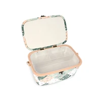 Green Patchwork Dritz Large Oval Sewing Basket