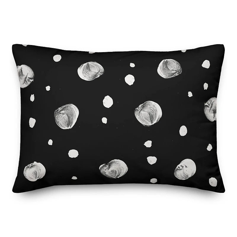Dots On Black Indoor/Outdoor Pillow