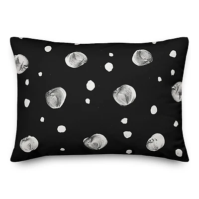 Dots On Black Indoor/Outdoor Pillow