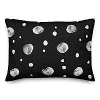 Dots On Black Indoor/Outdoor Pillow