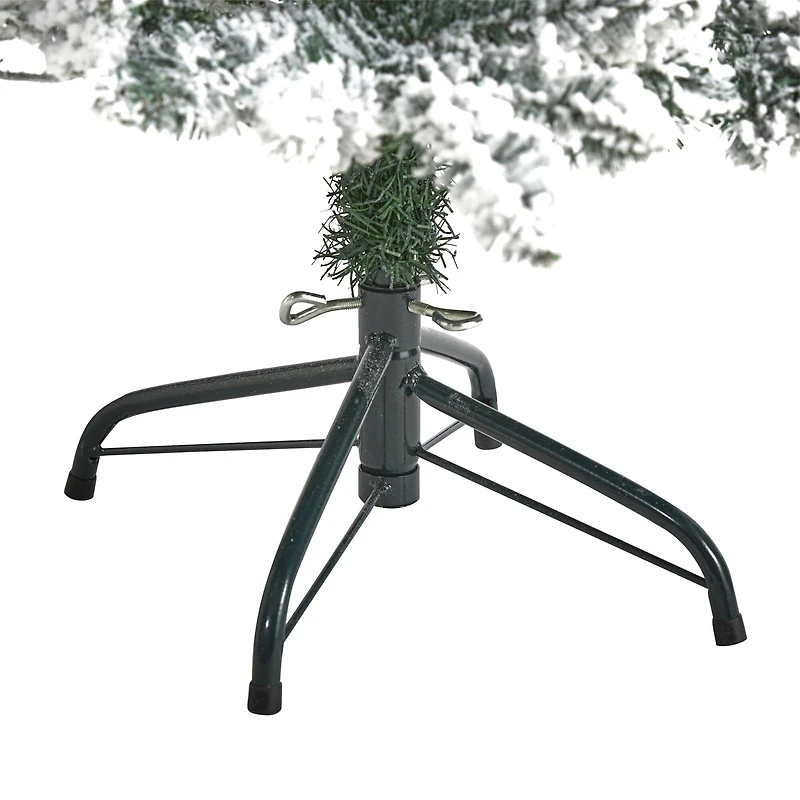 4ft. Pre-Lit Flocked Livingston Fir Pinecones Artificial Christmas Tree with Clear Warm LED Lights