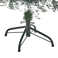 4ft. Pre-Lit Flocked Livingston Fir Pinecones Artificial Christmas Tree with Clear Warm LED Lights