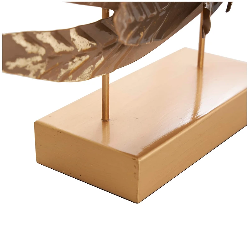 18" Gold Bird Wing Tabletop Sculpture Set
