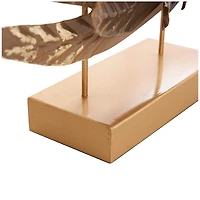 18" Gold Bird Wing Tabletop Sculpture Set