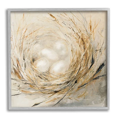 Stupell Industries Abstract Baby Bird Egg Nest Countryside Animals Framed Wall Art