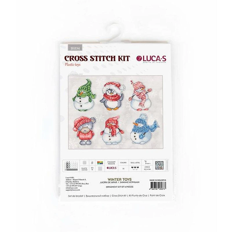 Luca-S Winter Toys Plastic Canvas Counted Cross Stitch Kit