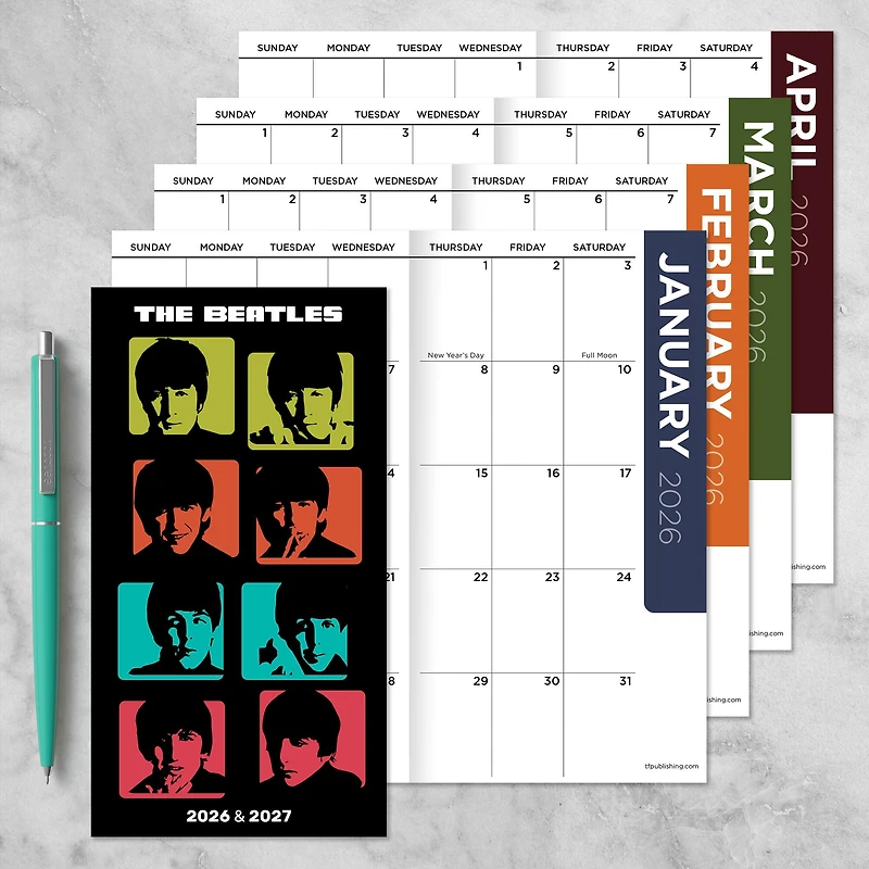 2026-2027 Beatles Small Monthly Pocket Planner