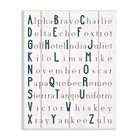 Stupell Industries Alpha Bravo Charlie Kids Alphabet Word Design Wood Wall Plaque