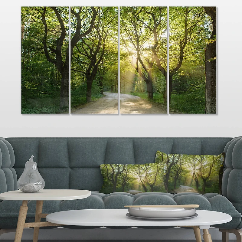 Designart - Evening in Green Forest