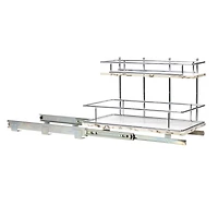 Household Essentials Glidez Marble 2-Tier Cabinet Organizer