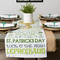 DII® 108" St Patrick's Day Print Table Runner