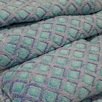 Feldman Blue Lattice Minky Fabric