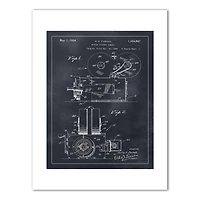 Motion Picture Camera Patent 12" x 16" Canvas Wall Art