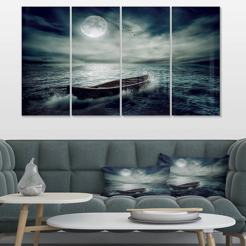 Designart - Boat Drifting Away After Storm