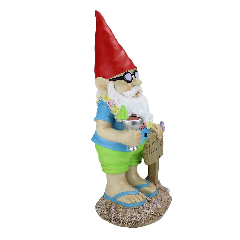 16" Summertime Welcome Gnome Outdoor Garden Statue