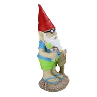 16" Summertime Welcome Gnome Outdoor Garden Statue