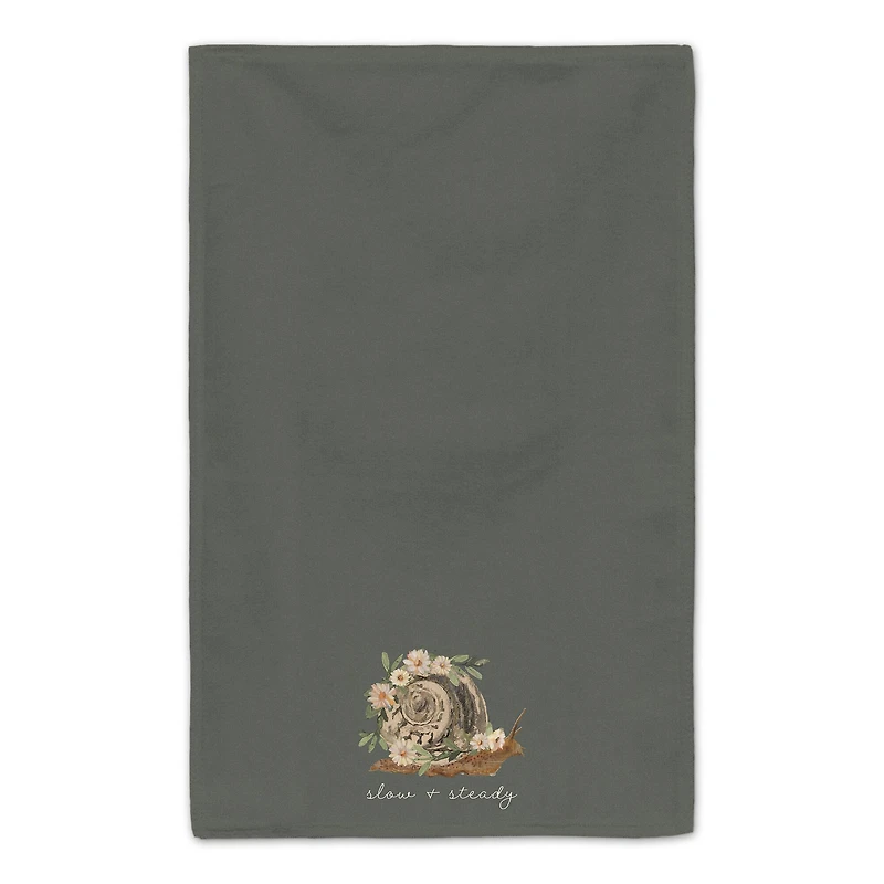 Moody Boho Floral Snail 16" x 25" Towel Set
