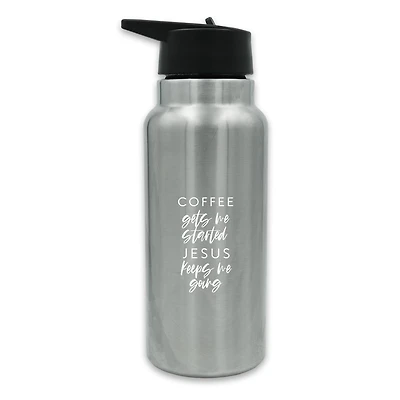 Coffee Gets Me Started Jesus Keeps Me Going 32oz. Tumbler