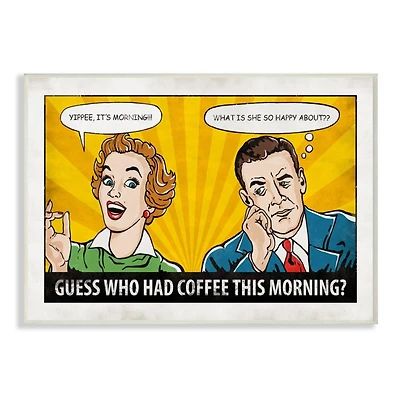 Stupell Industries Morning Coffee Wooden Wall Plaque