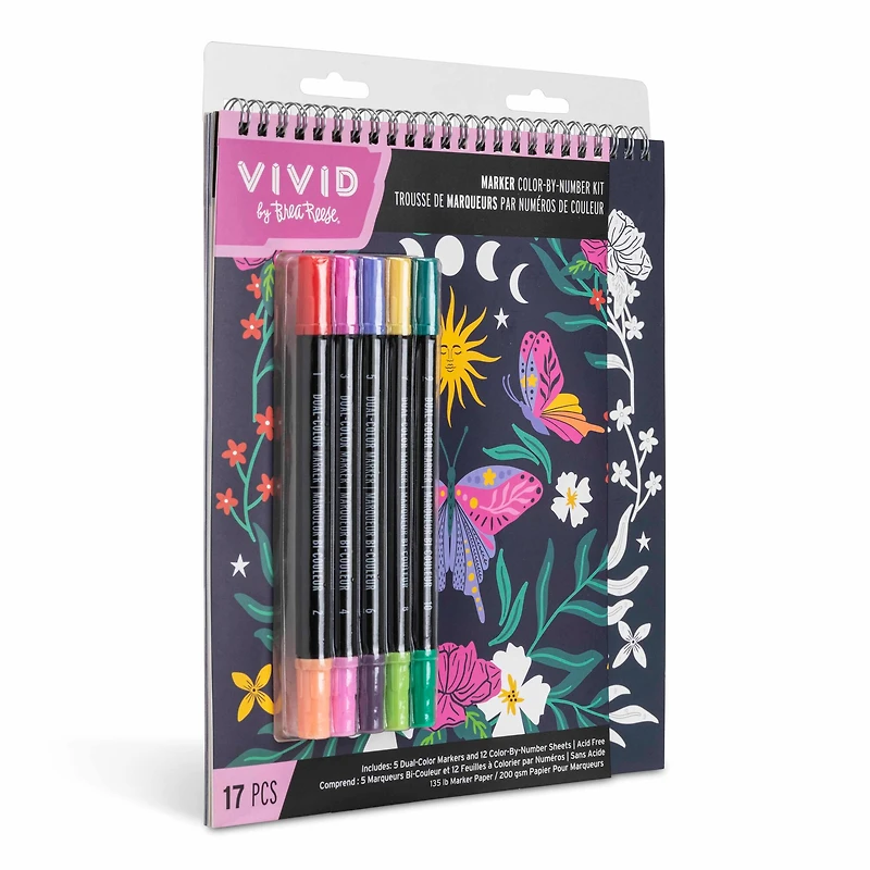 VIVID by Brea Reese® Botanical Marker Color-by-Number Kit