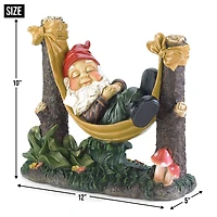 12" Slumbering Garden Gnome Statue