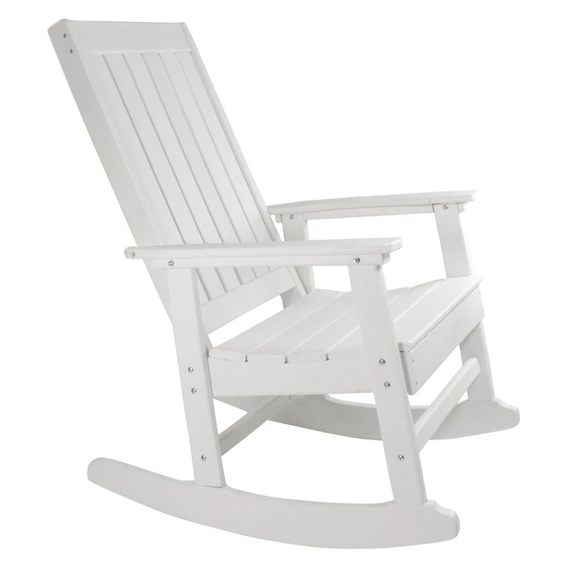 White All Weather Recycled Plastic Outdoor Rocking Chair