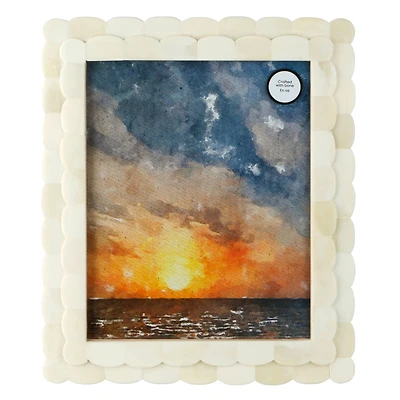 8" x 10" Scalloped Bone Tabletop Frame, Atelier by Studio Décor®