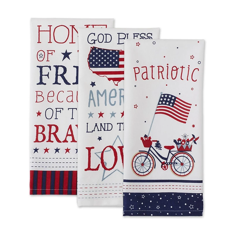 DII® Americana Printed Dishtowel Set