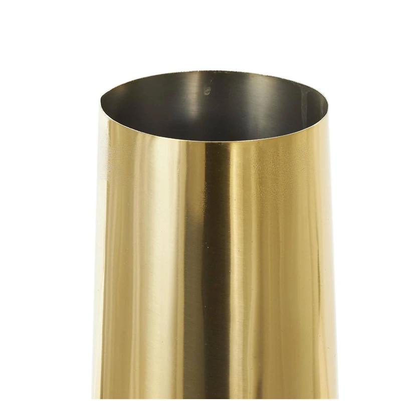 3ft. Gold Stainless Steel Metal Minimalistic Tall Floor Cone Vase