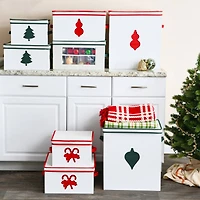 Household Essentials Red Candy Cane Storage Box