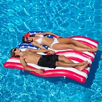 Swimline 6ft. American Flag Patriotic Inflatable Swimming Pool Floats, 2ct.
