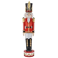 Haute Decor 3ft. Red & Black Christmas Nutcracker