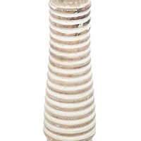 Brown Mango Wood Traditional Candle Holder Set