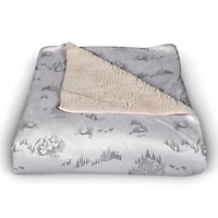 Snowy Town 50x60 Sherpa Fleece Blanket