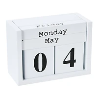 Hello Honey® 5.5" Wooden Perpetual Desk Block Calendar