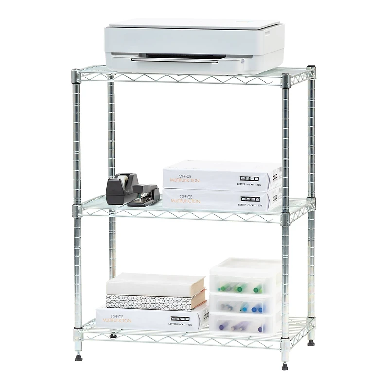 Iris® 30" Silver 3-Tier Wire Rack Shelf