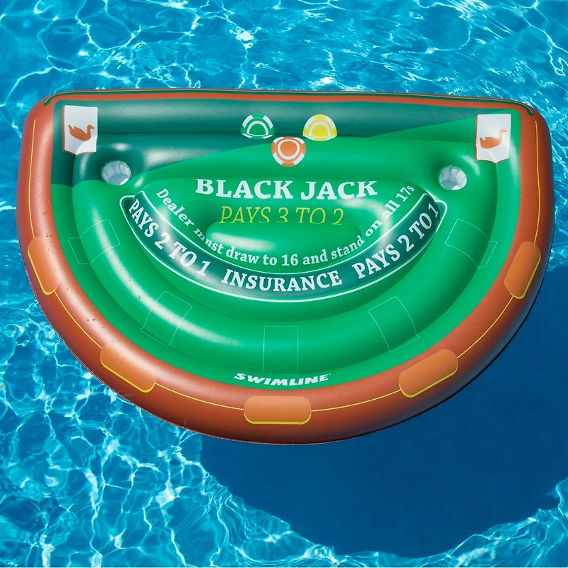 Swimline 60" Inflatable Blackjack Table Game with Water Proof Cards