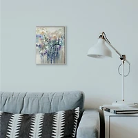 Stupell Industries Abstract Blue Purple Drip Gray Framed Wall Art