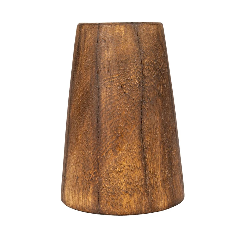 Hello Honey® Brown Round Reclaimed Wood Vase with Distressed Finish Set