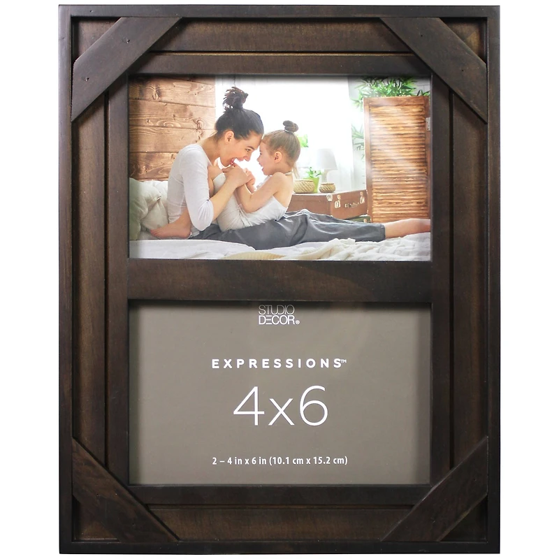 Expressions™ 2 Opening 4" x 6" Espresso Collage Frame by Studio Décor®