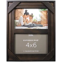 Expressions™ 2 Opening 4" x 6" Espresso Collage Frame by Studio Décor®