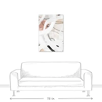 White And Loopy Abstract 24" x 36" Canvas Wall Art