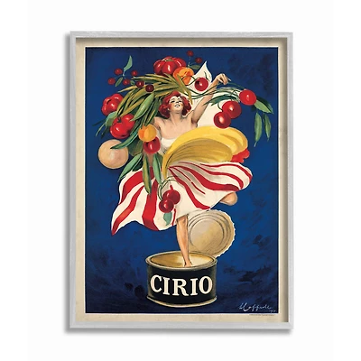 Stupell Industries Cirio Vintage Poster in Gray Frame Wall Art