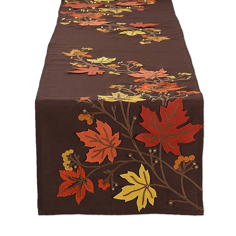DII® 70" Falling Leaves Embroidered Table Runner